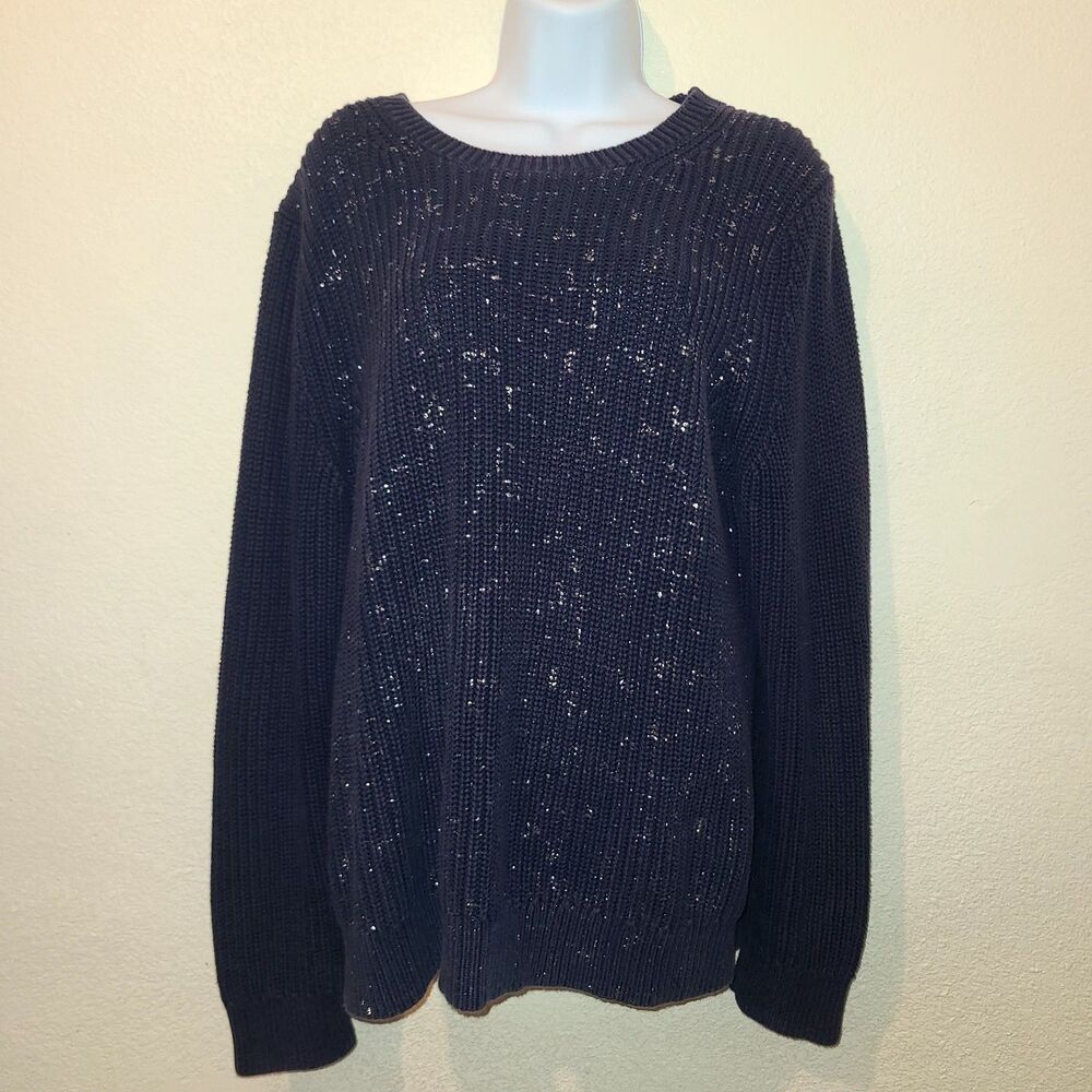Women's Gap sweater xl blue metallic specks. Vintage